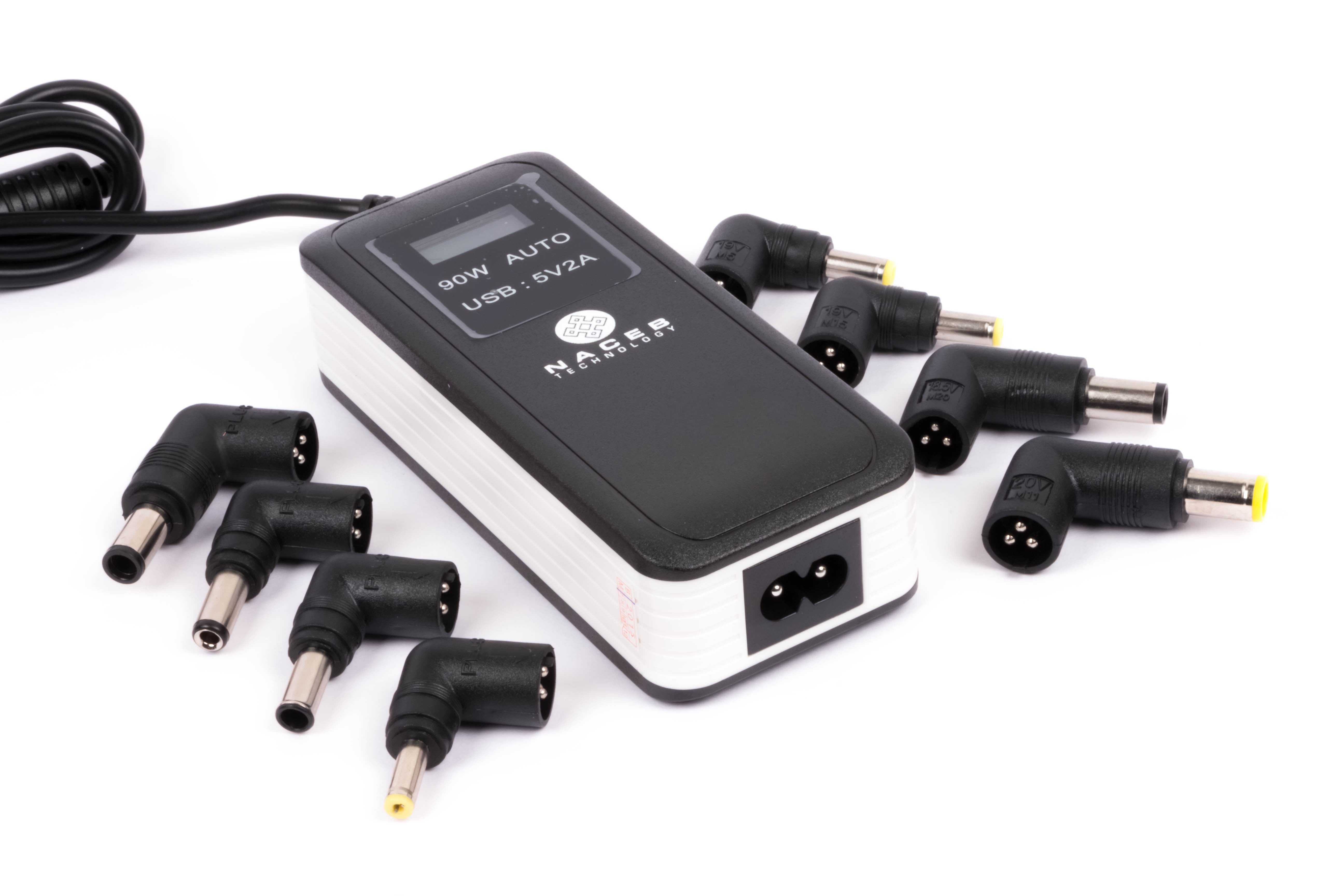 Adaptador de corriente Naceb Technology - Negro, Adaptador de corriente, Universal Adaptador de corriente Naceb Technology - Negro, Adaptador de corriente, Universal